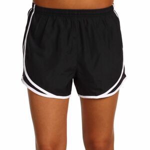 NIKE Women’s Black White Dri-FIT Tempo Running Shorts Size Medium
